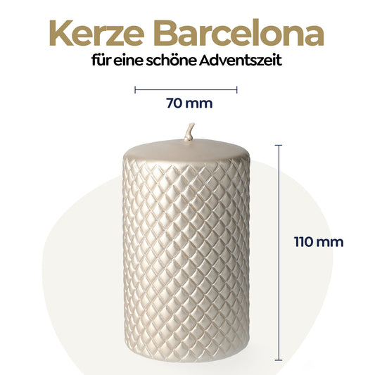Kerze Barcelona, 7 x 11 cm