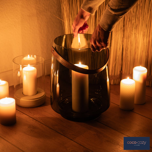 Windlicht Linnea, Rauchglas