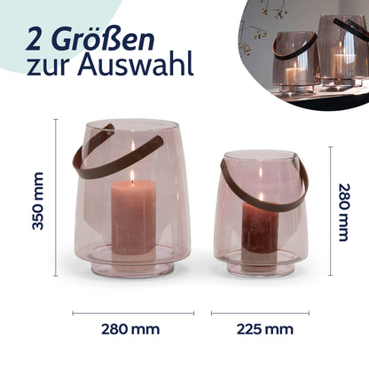 Windlicht Linnea, rosé