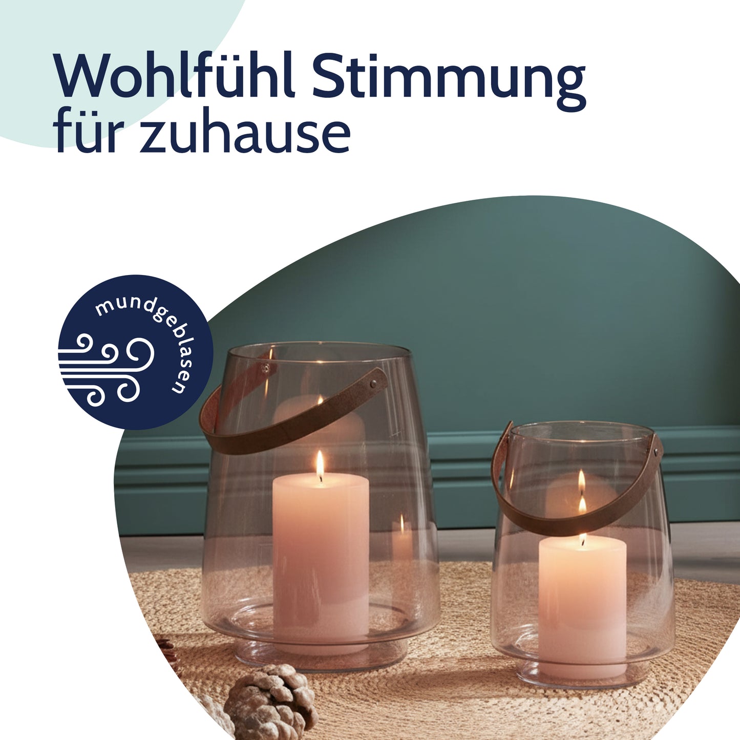 Windlicht Linnea, rosé