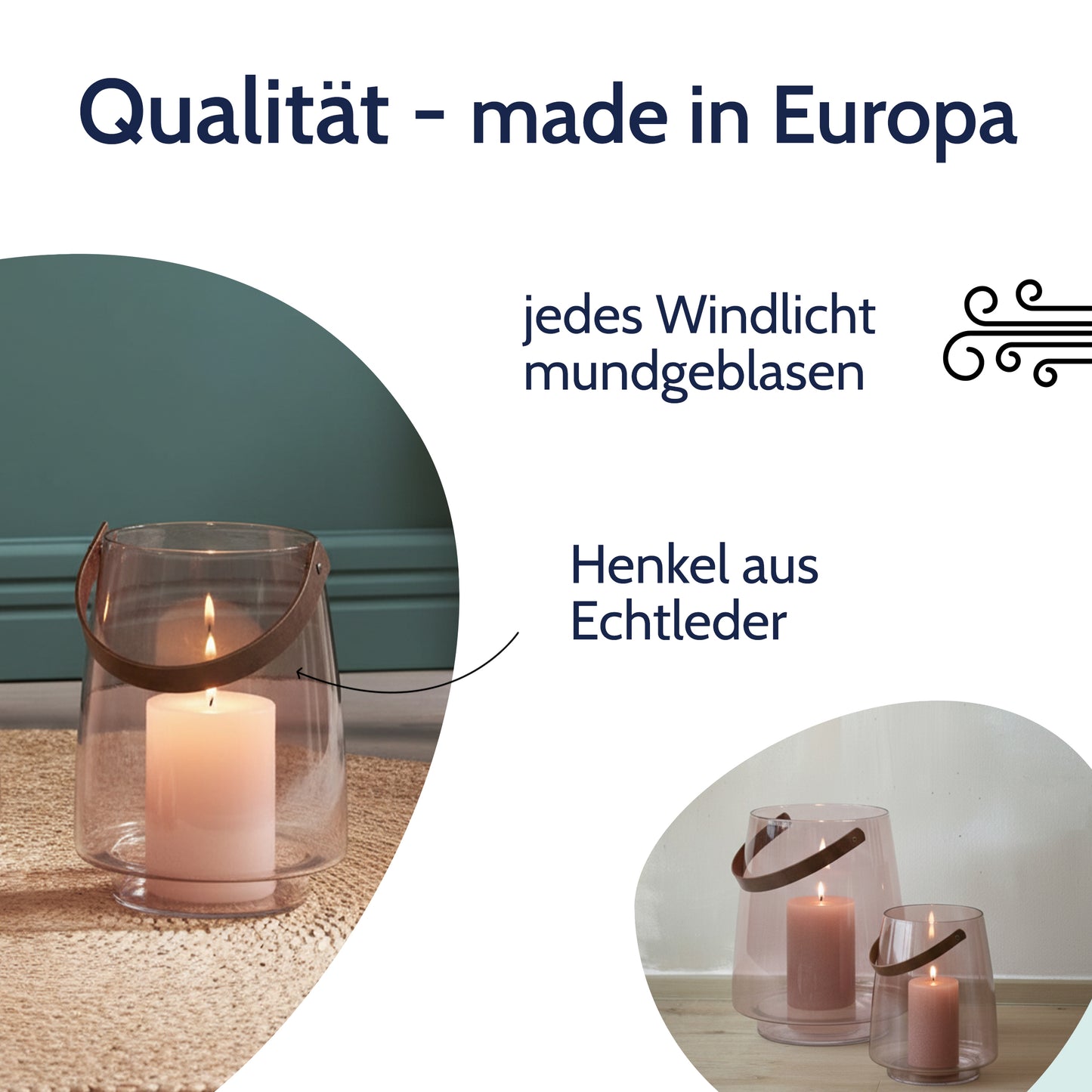 Windlicht Linnea, rosé