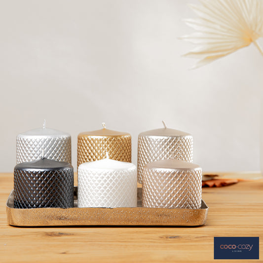 Kerze Barcelona, 9 x 9 cm