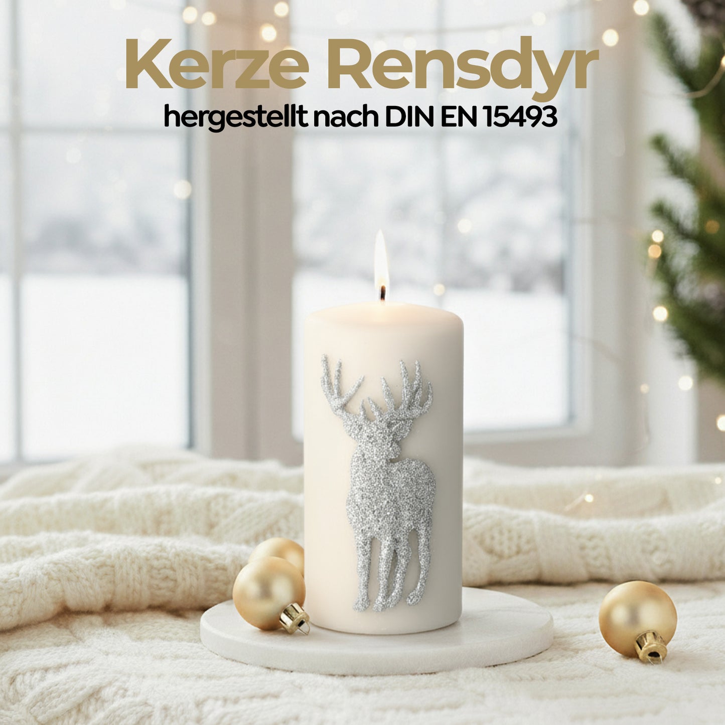 Kerze Rensdyr