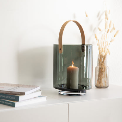 Windlicht Hamptons, rauchglas